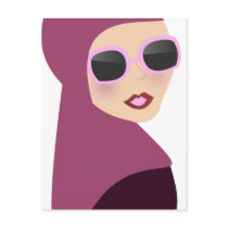Islamic scarf muslima hijab lady style post cards