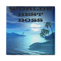 island cove -Worlds Best Boss magnets