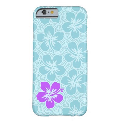 Island Floral Hawaiian Accent Hibiscus Pinstriped Barely There iPhone 6 Case