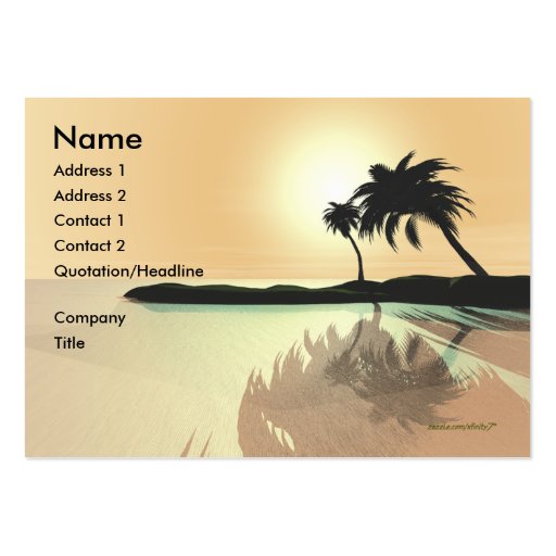 Island Gold - Chubby Business Card Template (front side)