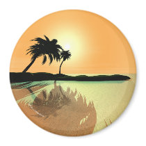 Island Gold Refrigerator Magnet