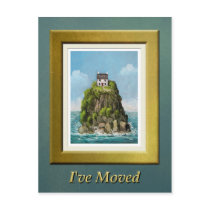 Island Home - I've Moved postcards by artberry Island Home - I've Moved postcards