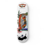 Island Hoppers wood grain skateboard