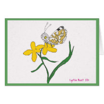 Island Marble Butterfly Greeting Cards