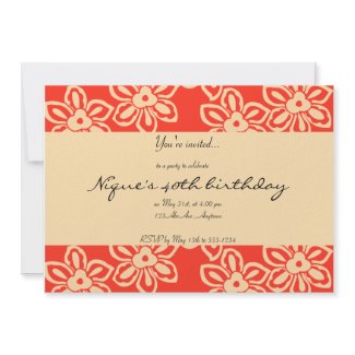 Island Noise in Mango Invitation invitation
