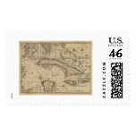 Island of Cuba Map - 1762 Postage