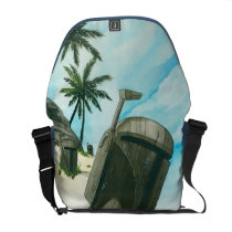"Island of the Fett Moai" messenger bags