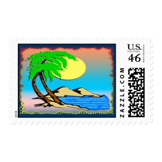 Island Paradise Postage stamp