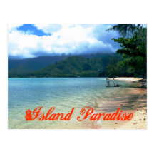 Island Paradise Travel Postcard