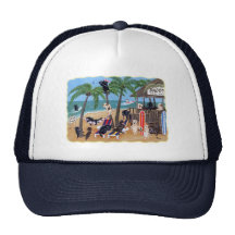 Island Summer Vacation Labradors Hat