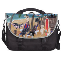 Island Summer Vacation Labradors Laptop Bag