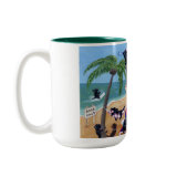 Island Summer Vacation Labradors mug