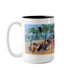 Island Summer Vacation Labradors Painting Mugs