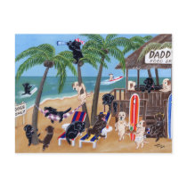 Island Summer Vacation Labradors Postcard