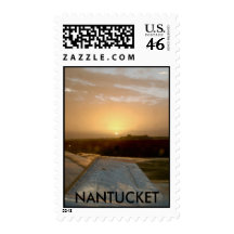 Island Sunset in Flight Postage Stamps