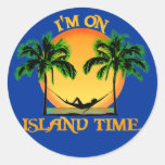 Island Time Round Sticker