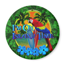 Island Time Sunset Refrigerator Magnet