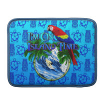 Island Time Surfing Blue Tiki Mask MacBook Air Sleeve