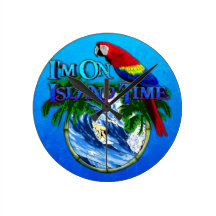Island Time Surfing Wallclocks