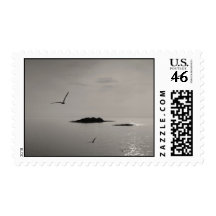 islands and seagulls stamp