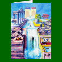 Islands w/ apple - Card cards