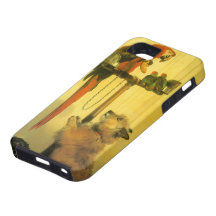 Islay, Tilco, a Macaw and 2 Love Birds by Landseer iPhone 5 Cases