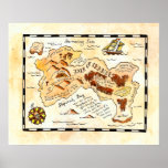 Isle of Chance Treasure Map Posters