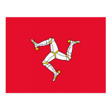 Isle of Man – Manx Flag Postcard