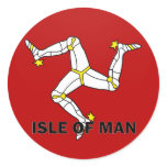 Isle Of Man Roundel quality Flag Stickers