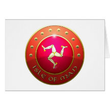 Isle of mann flag shield card
