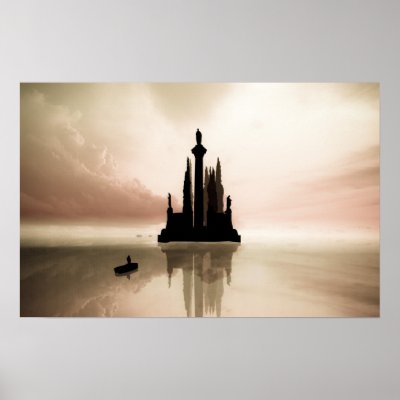 Isle of the Dead poster(Monument Jacint Verdaguer) by Ubiko