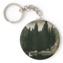 Isle of the Dead, third version by Arnold Bocklin Keychain