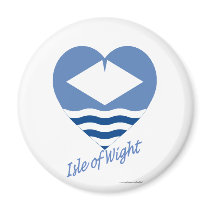 Isle of Wight Flag Heart with Name Refrigerator Magnet