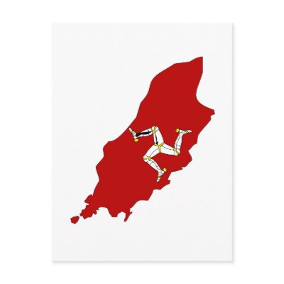 Isleofman flag map postcards by FlagStore