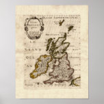 Isles Britanniques - 1700 Nicolas Fils Sanson Map Posters