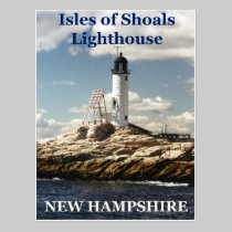 Isles of Shoals Lighthouse, New Hampshire Postcard postcards
