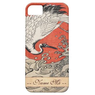 Isoda Koryusai Crane Waves and rising sun iPhone 5 Case