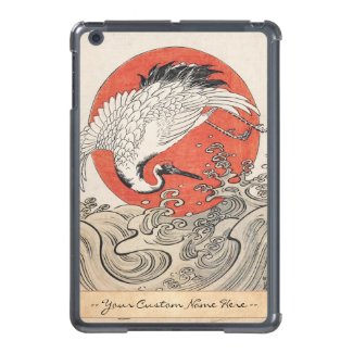 Isoda Koryusai Crane Waves and rising sun iPad Mini Cover