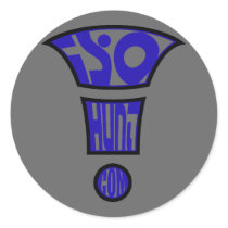 isoHunt Exclamation! Round Sticker