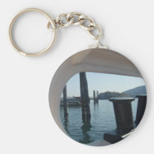 Isola Bella Through A Port Hole Keychains