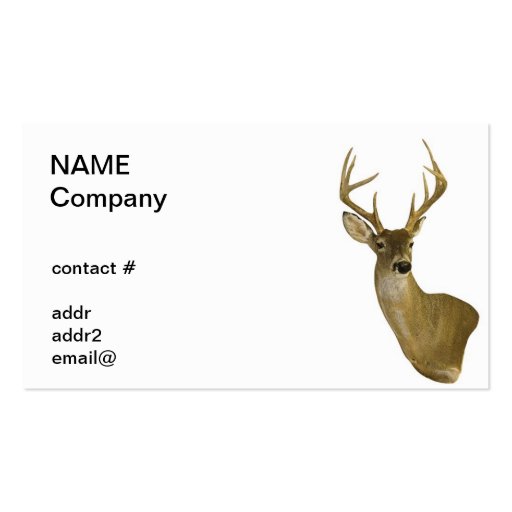 isolated buck business card (front side)