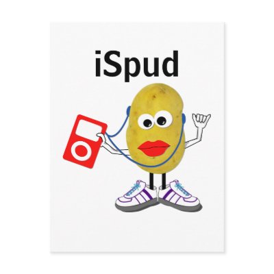 'iSpud' humorous parody Postcard by popiconz