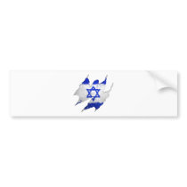 Israel flag graffiti rip bumper stickers