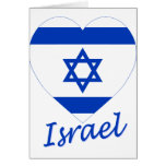 Israel Flag Heart Cards