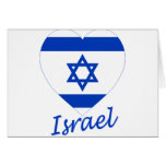 Israel Flag Heart Cards