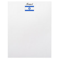 Israel Flag letterhead by EthnoShirts Israel Flag letterhead