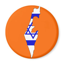 Israel flag map fridge magnets