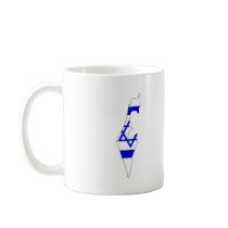 Israel flag map mugs