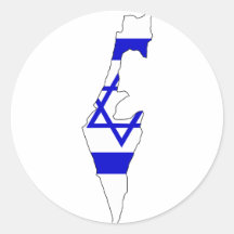 Israel flag map stickers