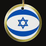 Israel Fisheye Flag Ornament